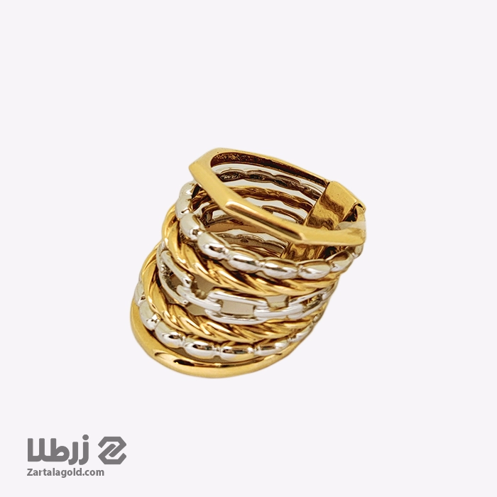 انگشتر پورتوفینو طلا هفت ردیفه کد R15462 انگشتر پورتوفینو طلا هفت ردیفه کد R15462