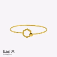 دستبند النگویی طلا طرح شش ضلعی کد B17214