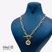 گردنبند طلا تیفانی با پلاک لویی ویتون کد N17548