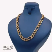 گردنبند طلا فیگارو تراشدار رزگلد ضخیم کد N17517