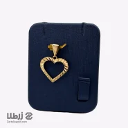 پلاک طلا طرح قلب تو خالی تراشدار کد P17865