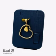پلاک طلا طرح قلب تو قلب کد P17876