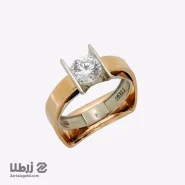 انگشتر طلا تک نگین طرح طاق کد R17522