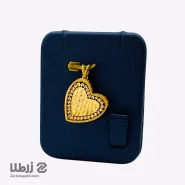 پلاک طلا طرح قلب تراشدار کد P14732