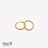 گوشواره طلا حلقه ای طرحدار کد E17091