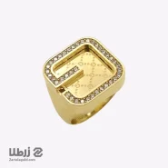 انگشتر زنانه طلا طرح گوچی نگین دار کد R17906