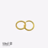 گوشواره طلا حلقه ای آینه ای کوچک کد E17104