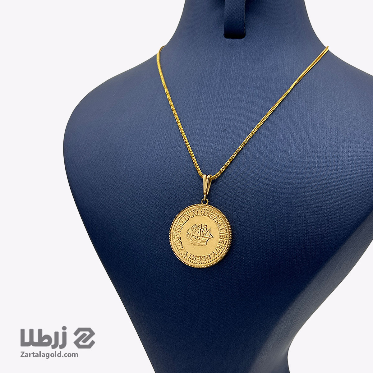 پلاک طلا طرح سکه ای الیزابت سایز بزرگ پلاک طلا طرح سکه ای الیزابت سایز بزرگ کد P18566
