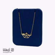 گردنبند لیزری طلا طرح قایق N18508