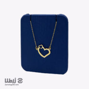 گردنبند طلا طرح قلب حالت دار کد N18493