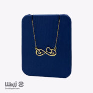 گردنبند طلا طرح بی نهایت و قلب کد N18506