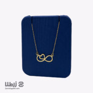 گردنبند طلا طرح قلب و بی نهایت کد N18514