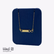 گردنبند طلا طرح مستطیل و قلب کد N18503