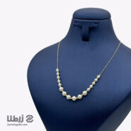 گردنبند گوی و صدف طلا کد N18655