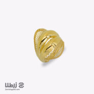 انگشتر طلا طرح حجمی وسط آینه ای کد R18746