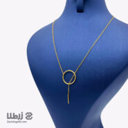 گردنبند طلا طرح حلقه و آویز کد N18946