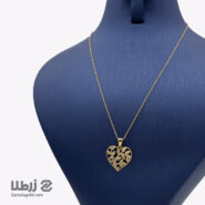گردنبند طلا طرح قلب و برگ کد N18641