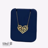 گردنبند طلا طرح قلب خطی کد N17914