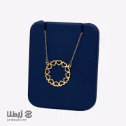 گردنبند طلا طرح دایره دور قلب کد N17922