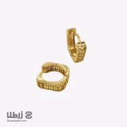 گوشواره حلقه ای تراش دار مربع کد E17753