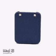 گوشواره میخی با سنگ سفید گرد کد E18981