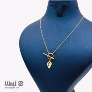 گردنبند طلا طرح تیفانی برگ انجیری کد N19657