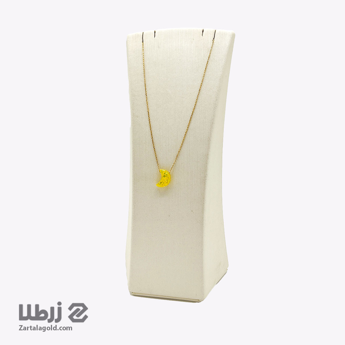 گردنبند طلا سنگ اوپال طرح ماه زرد گردنبند طلا سنگ اوپال طرح ماه زرد کد N19800