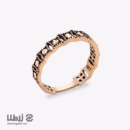 انگشتر طلا زنانه طرح میهن سیاه قلم کد R15397