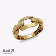 انگشتر زنانه طلا طرح بافت آینه ای کد R18538