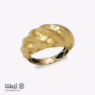 انگشتر طلا زنانه حلزونی حجمی تمام آینه کد R18209