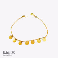 دستبند طلا طرح پولک کد B20001