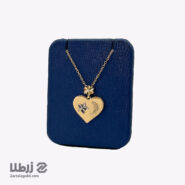 گردنبند طلا طرح قلب و ماه و ستاره کد N20213