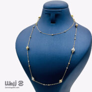 گردنبند رولباسی طرح زنجیری گوی بزرگ و کوچک کد N16318
