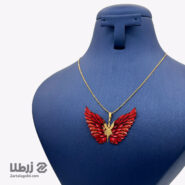 گردنبند طلا طرح فرشته قرمز کد N20444