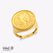 انگشتر طلا طرح سکه الیزابت کد R20323