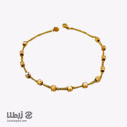 دستبند دو زنجیره طلا مربعی کد B20251