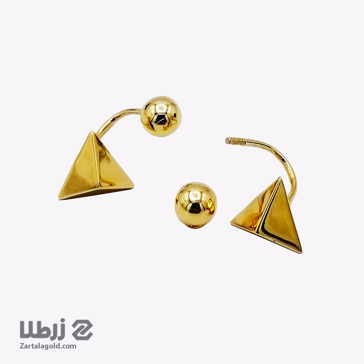 گوشواره ژاکت طرح مثلث مخروطی کد E20270