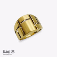 انگشتر طلا زنانه مات و آینه ای کد R19927
