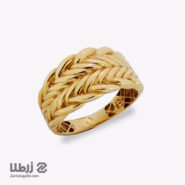 انگشتر طلا طرح بافت طنابی کد R18537