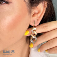 گوشواره طلا کارتیه تراشدار
