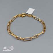 دستبند طلا طرح دیپلمات با حک ورساچ