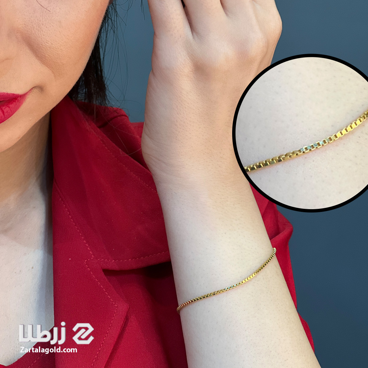 دستبند زنجیری طلا طرح ونیزی دستبند زنجیری طلا طرح ونیزی