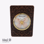 پلاک طلا پروانه پارچه ای رنگ کرم رگه دار